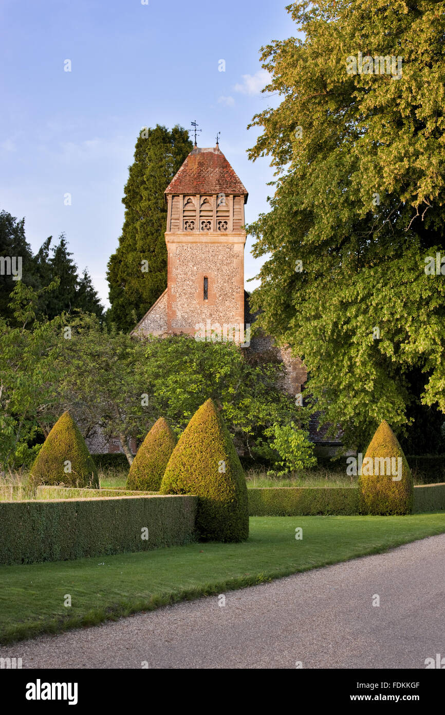 All Saints church (Not National Trust) at Hinton Ampner, Hampshire. Stock Photo