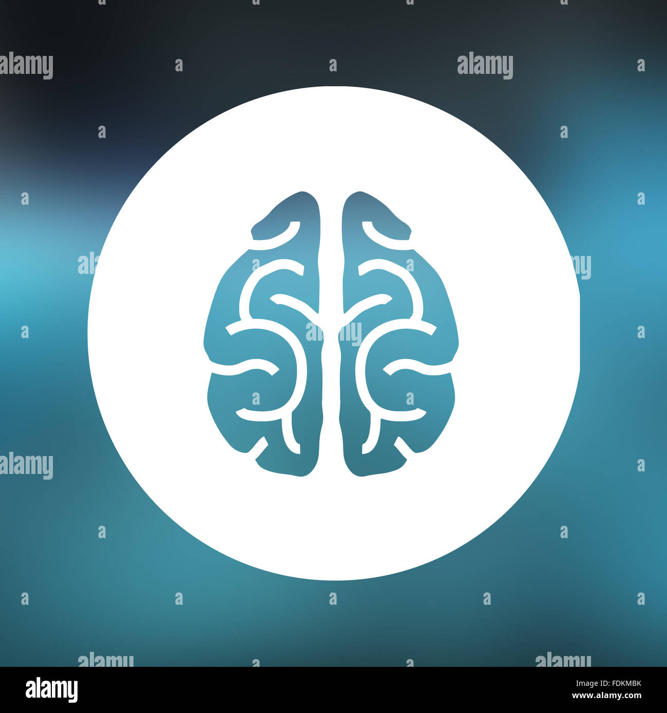 Composite image of blue round with brain Stock Photo - Alamy