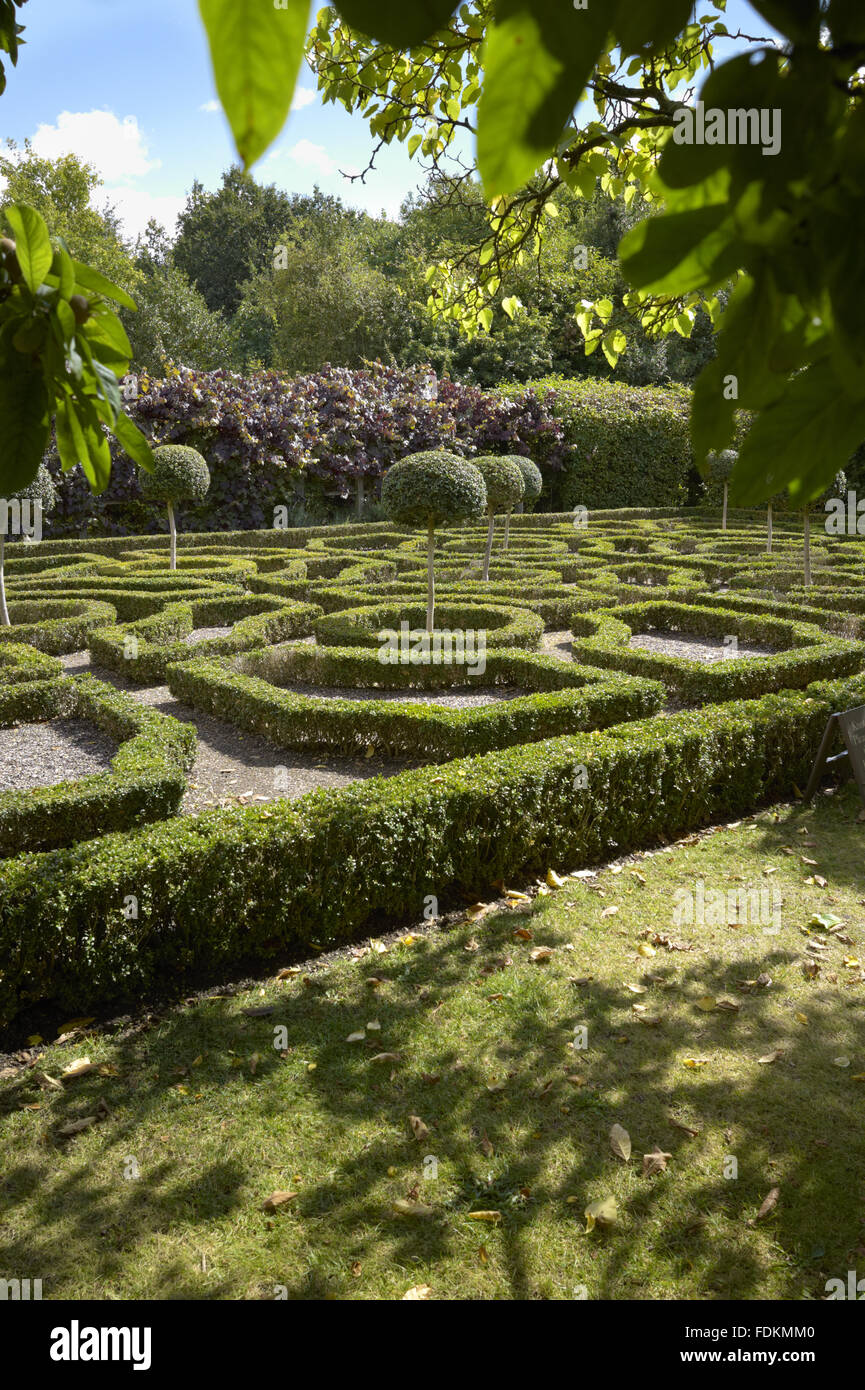 The Knot Garden at Moseley Old Hall, Staffordshire. Stock Photo