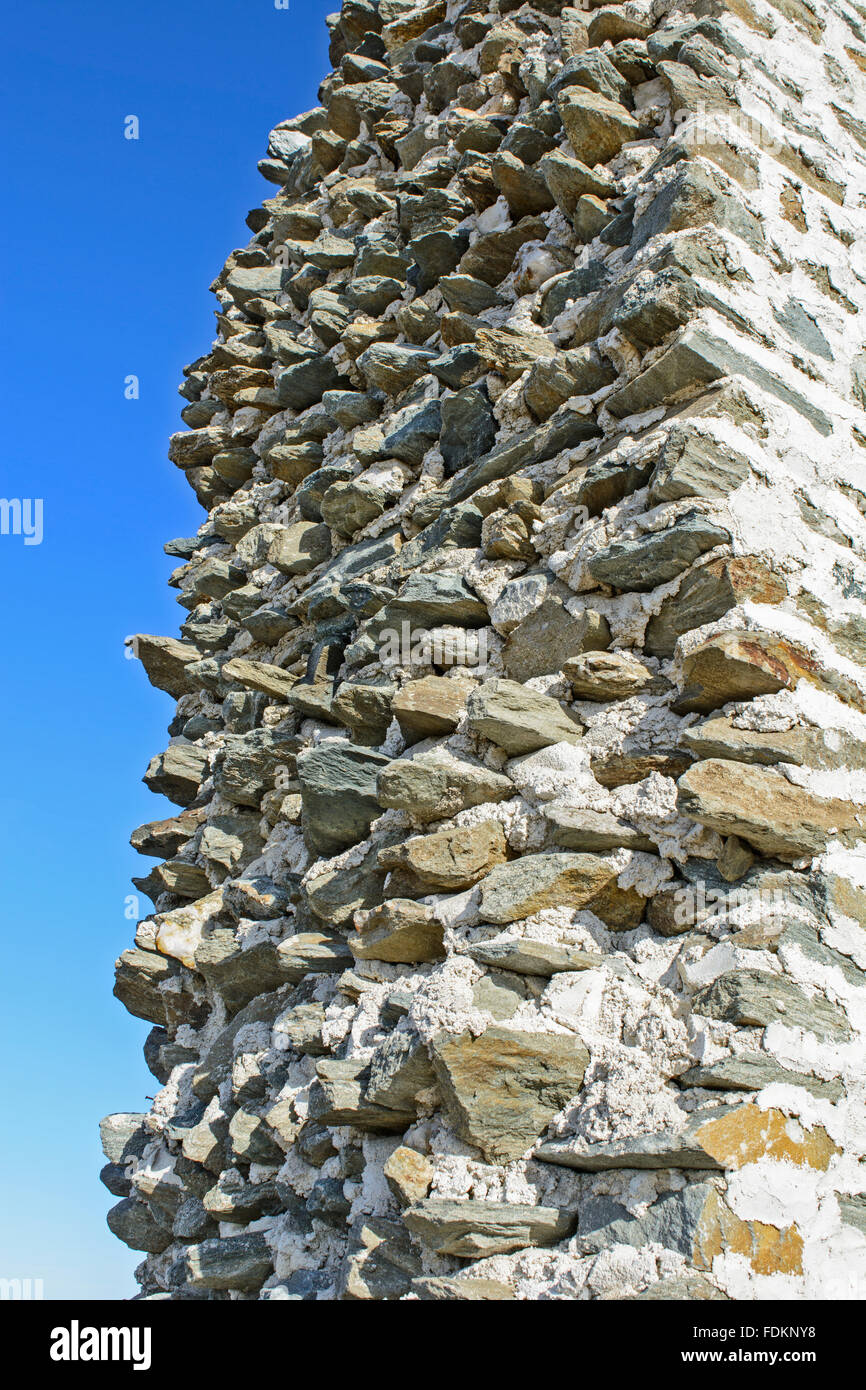 Stone spikes protruding from the wall. Stock Photo