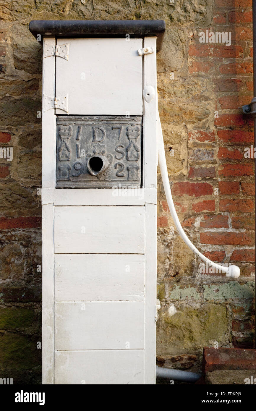 An eighteenth century water pump at Quebec House, Westerham, Kent. Stock Photo