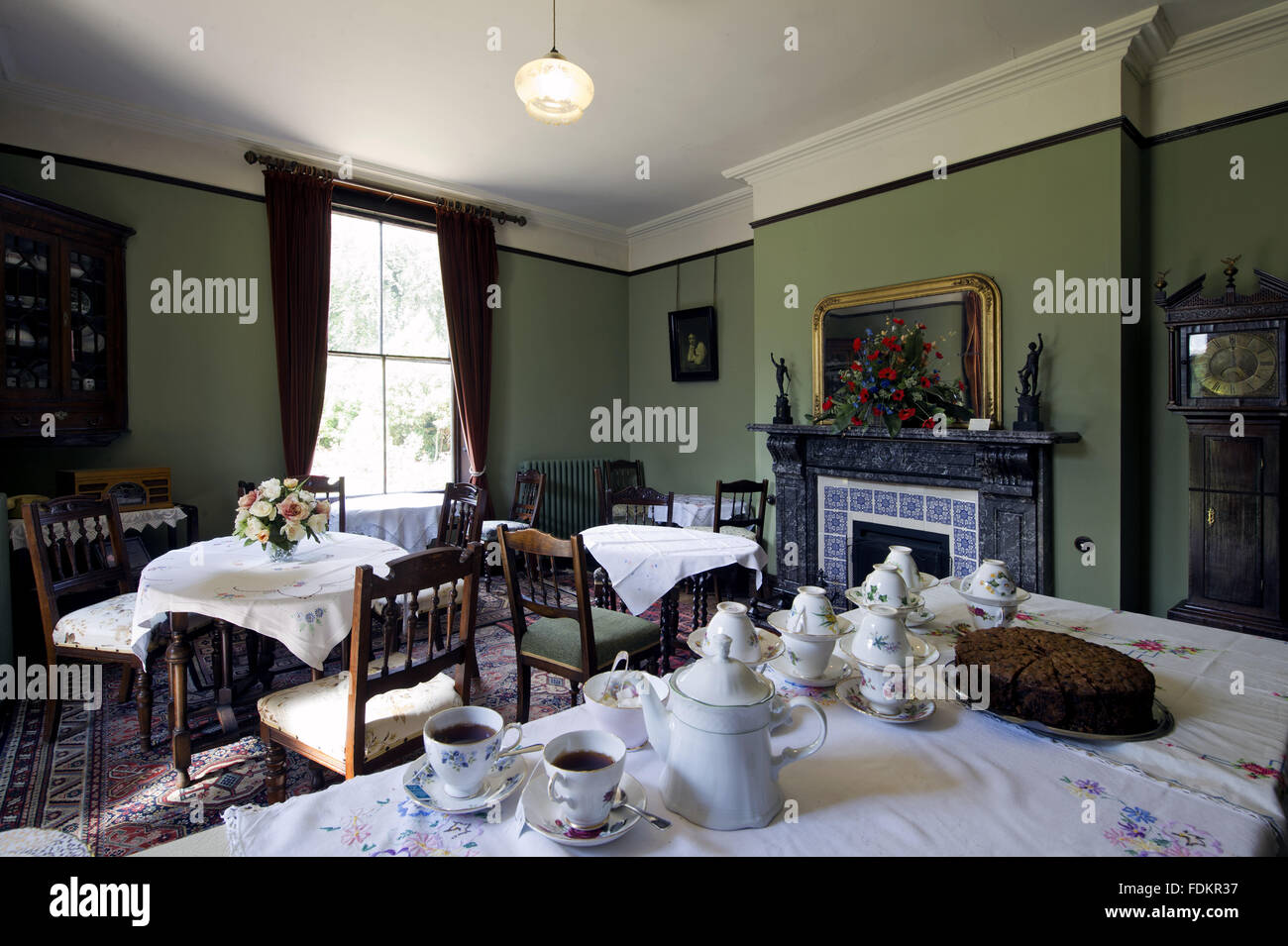 The Dining Room at Sunnycroft, Shropshire. Stock Photo
