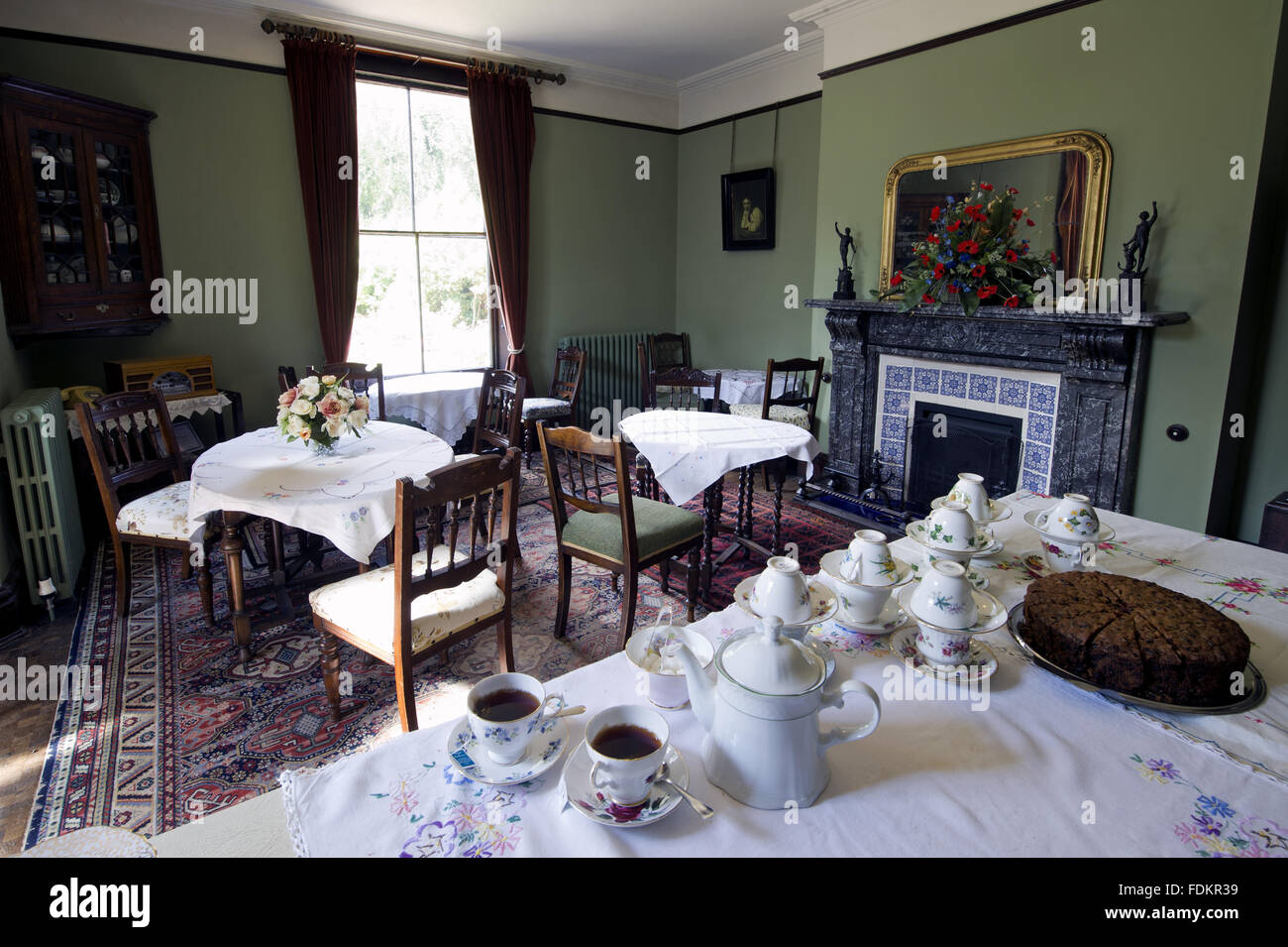 The Dining Room at Sunnycroft, Shropshire. Stock Photo