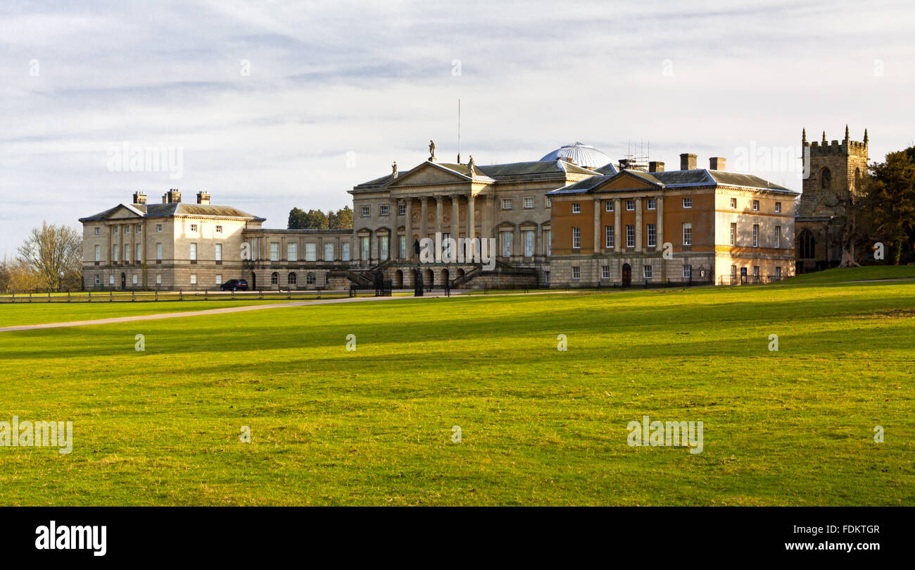 The north front of Kedleston Hall, Derbyshire. Matthew Brettingham and