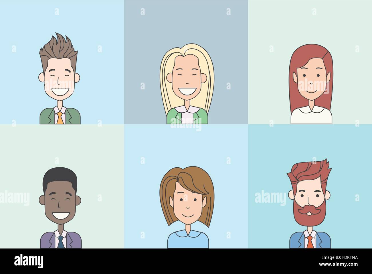 Business People Profile Icon Man Woman Doodle Stock Vector Image & Art ...
