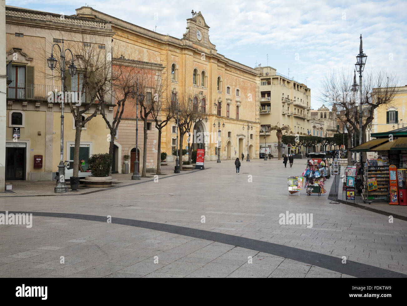 Piazza Vittorio Veneto, Matera, Basilicata, Italy Stock Photo