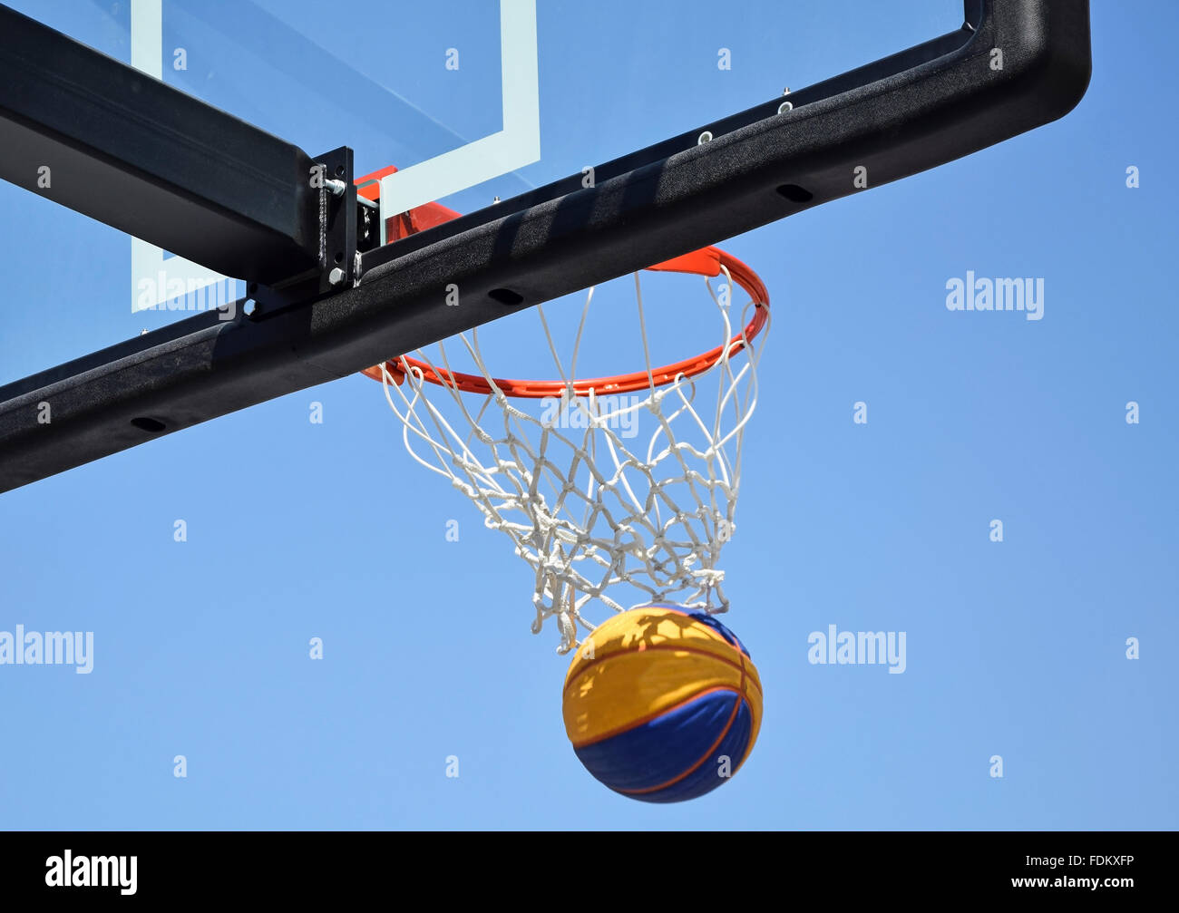 Basketball hoop and ball Stock Photo Alamy