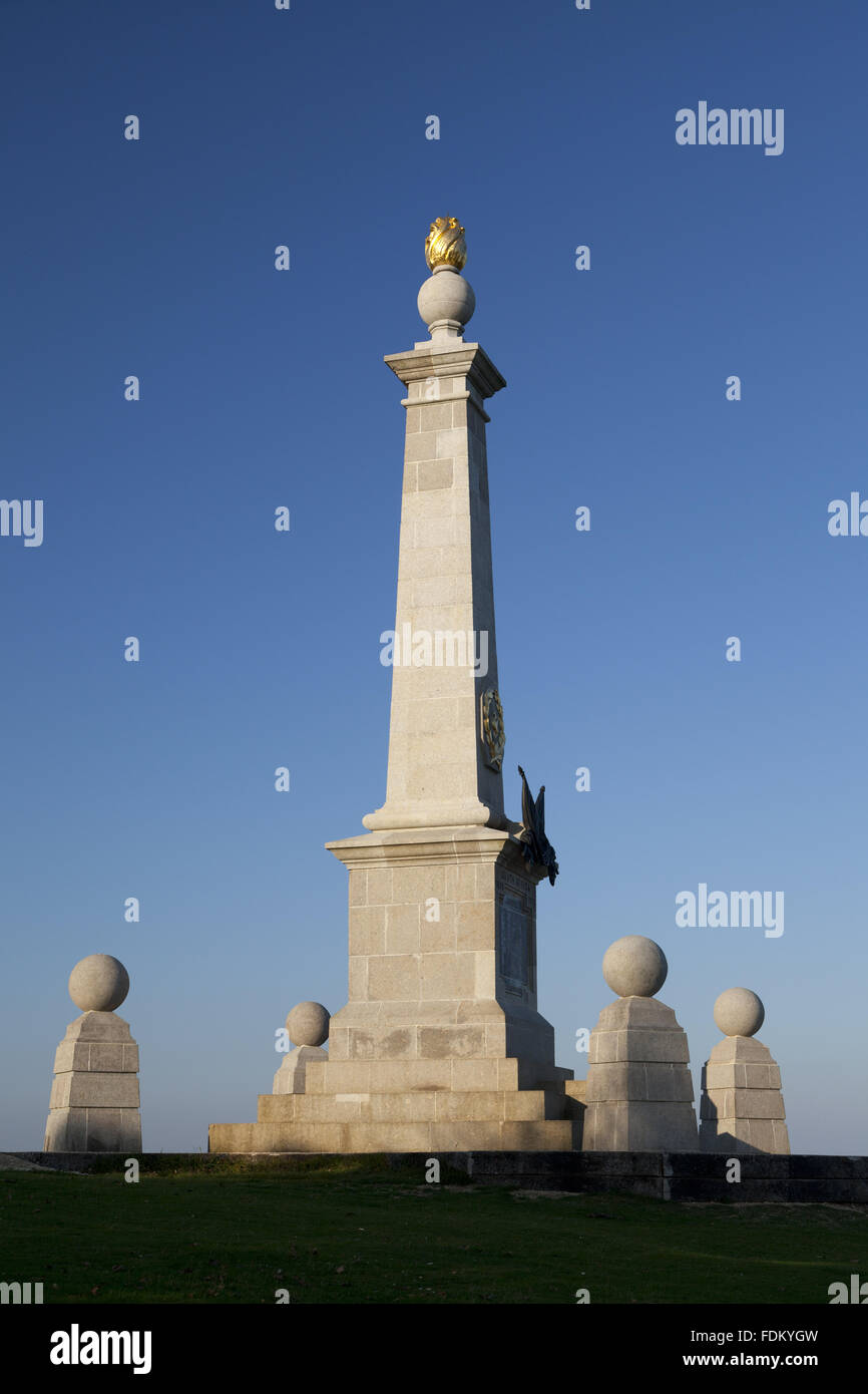 Boer War monument (not National Trust) on Coombe Hill, Buckinghamshire, in September. The monument is owned by Buckinghamshire County Council. Stock Photo