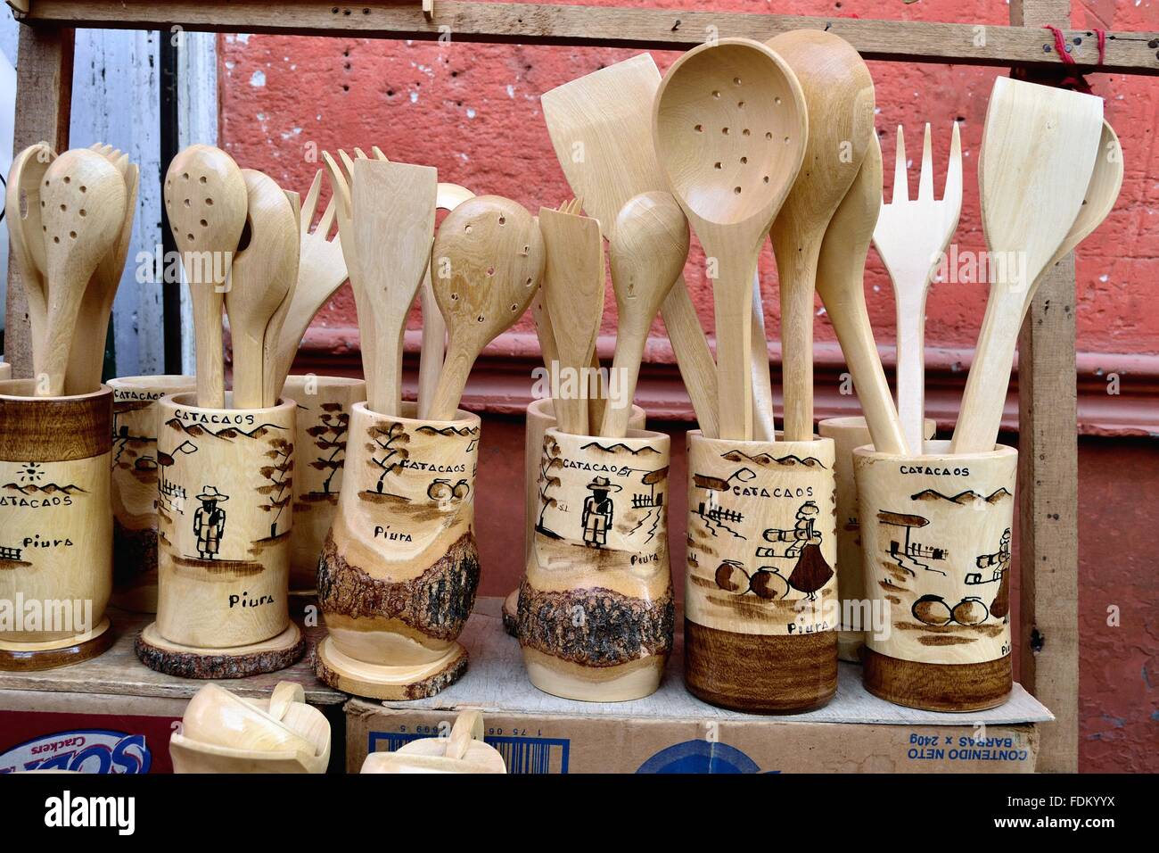 Kitchen utensils Market in CATACAOS. Department of Piura .PERU Stock