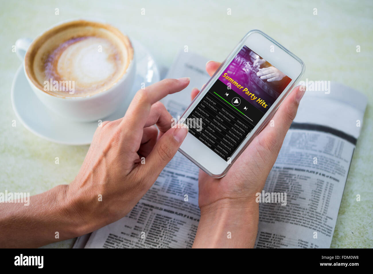 Composite image of music app Stock Photo