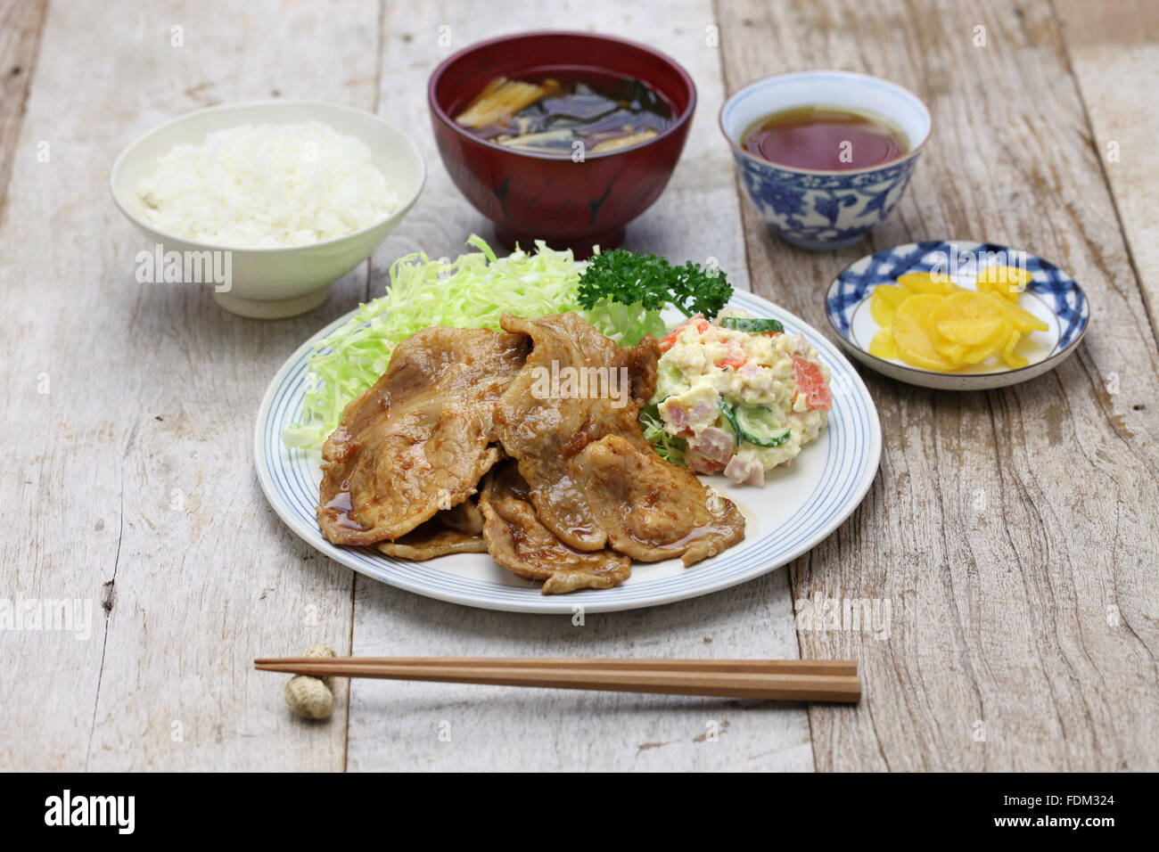 shogayaki, ginger pork, japanese food Stock Photo Alamy