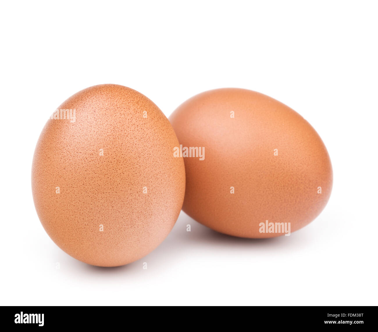 brown eggs isolated on white Stock Photo