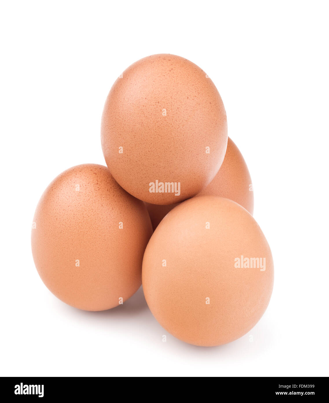 brown eggs isolated on white Stock Photo