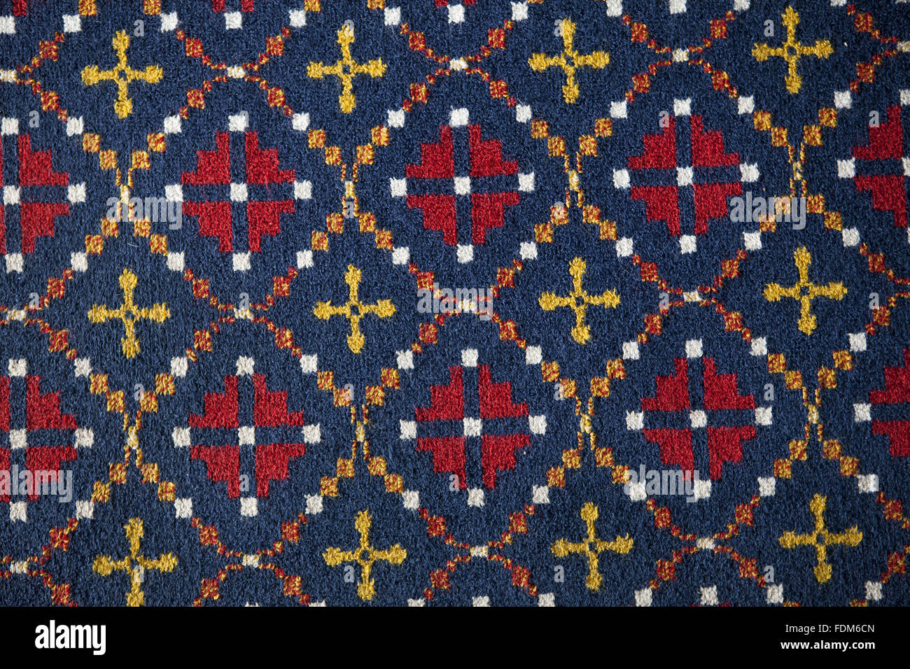 Close view of the Entrance Hall carpet at Wordsworth House, Cockermouth, Cumbria. Stock Photo