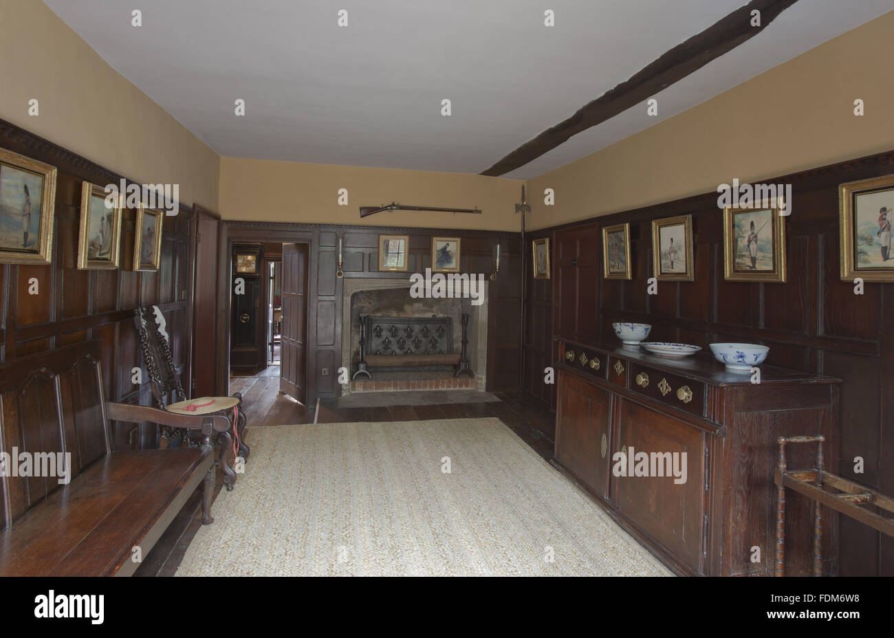 The Entrance Hall at Quebec House, Westerham, Kent. Quebec House was