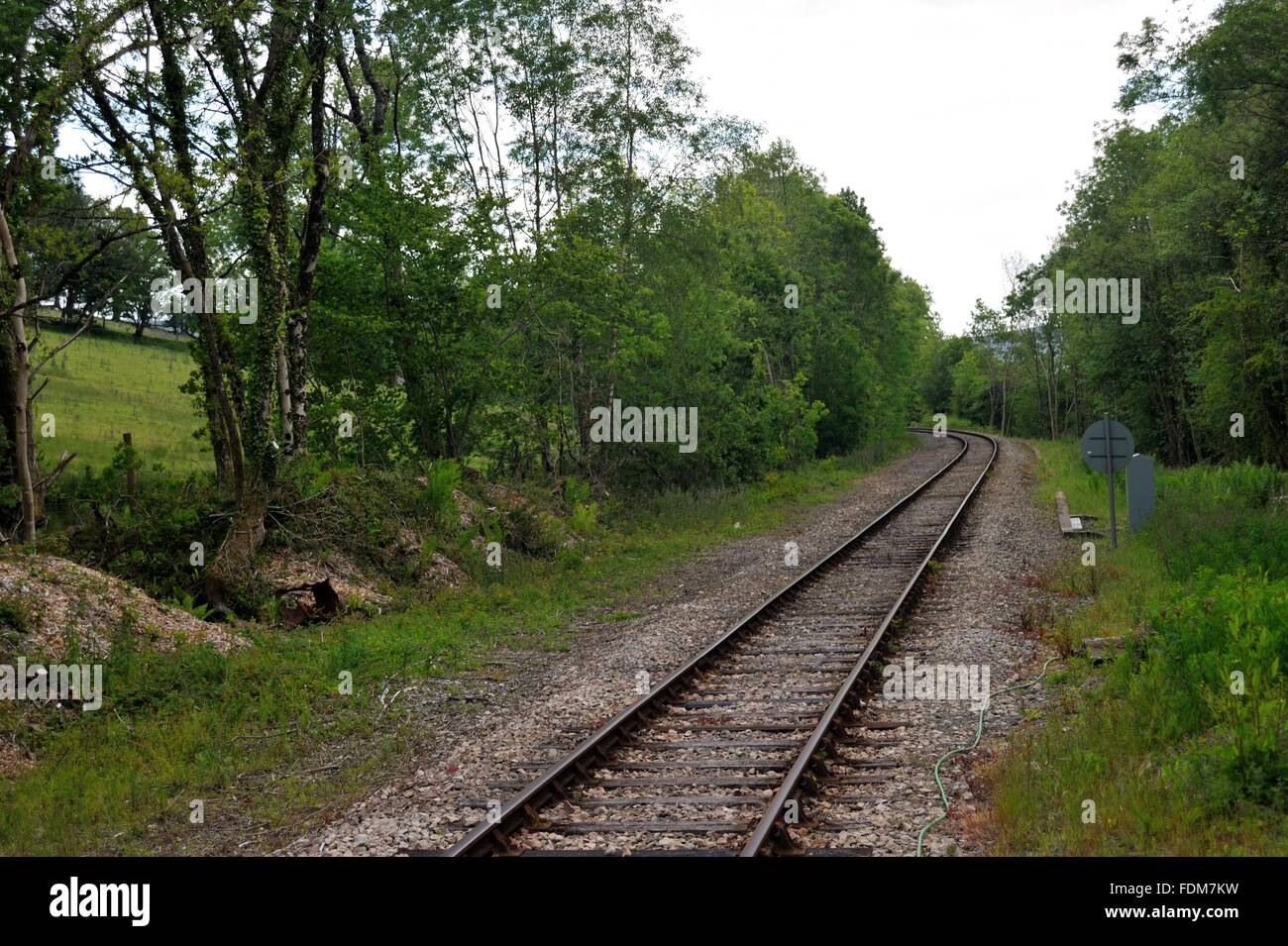 Cynghordy station, single track looking towards Shrewsbury on the ...