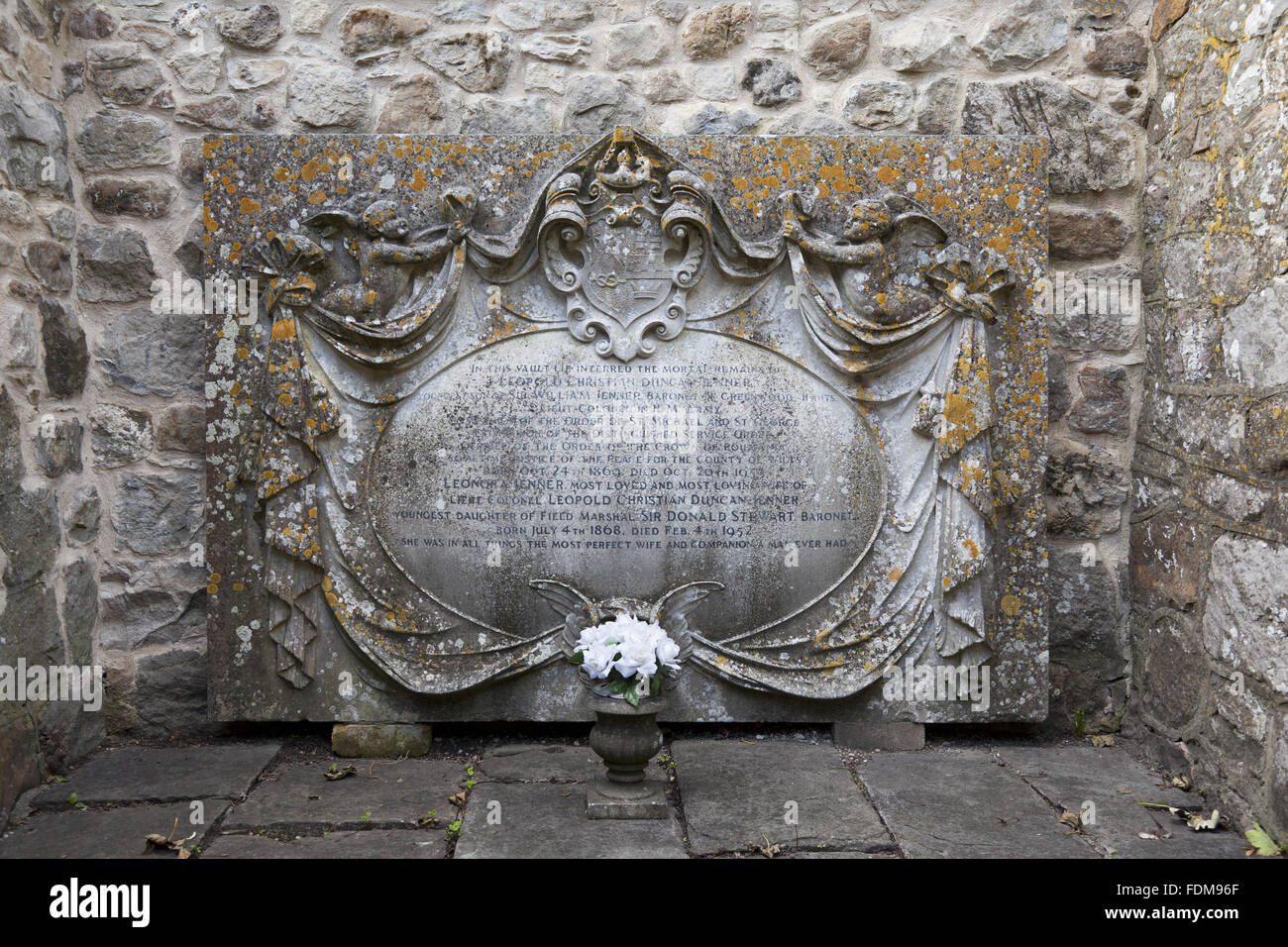The Jenner Memorial in the grounds of Avebury Parish church, Wiltshire (not a National Trust