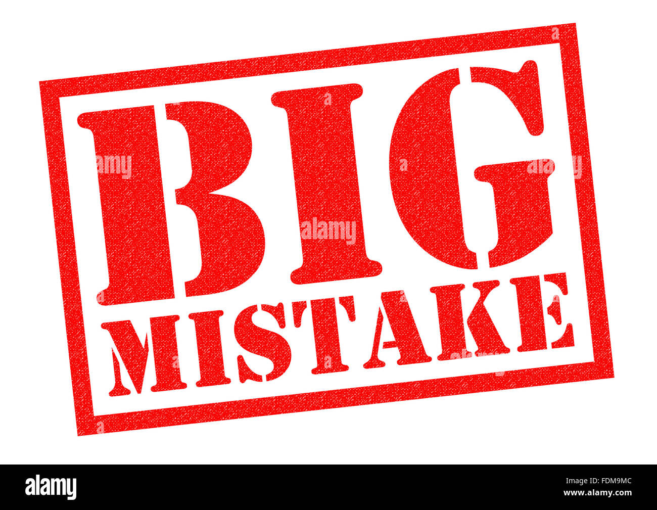 BIG MISTAKE red Rubber Stamp over a white background Stock Photo Alamy