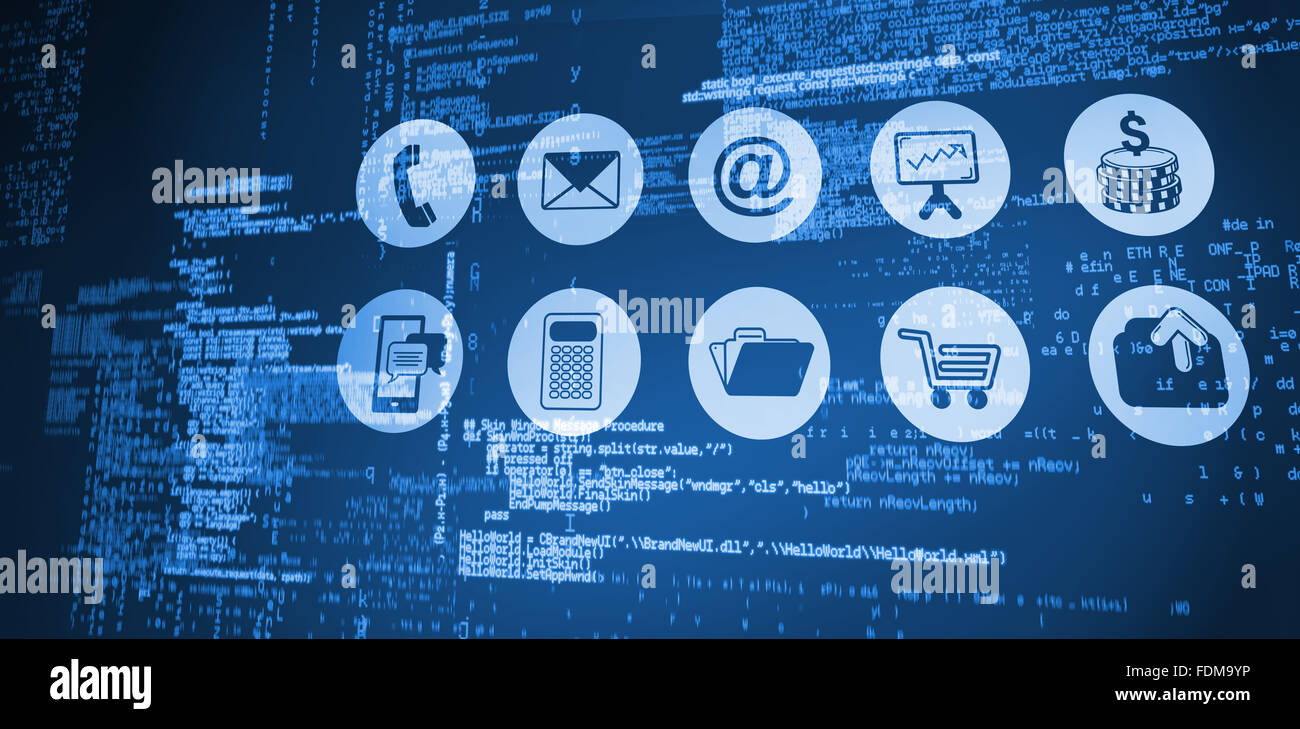 Composite image of blue codes Stock Photo - Alamy