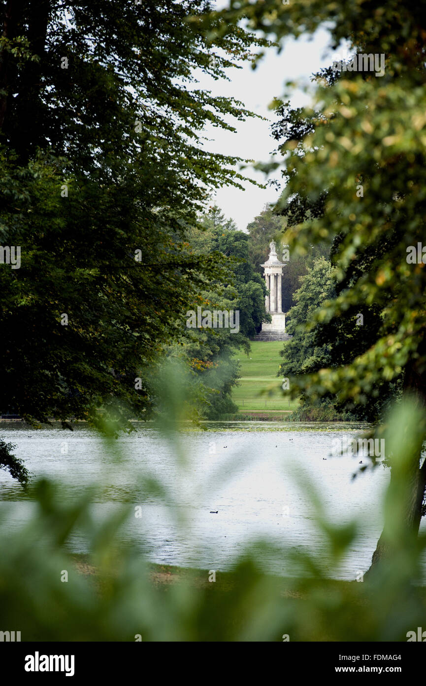 Queen Caroline's Statue at Stowe Landscape Gardens, Buckinghamshire. The monument was built in