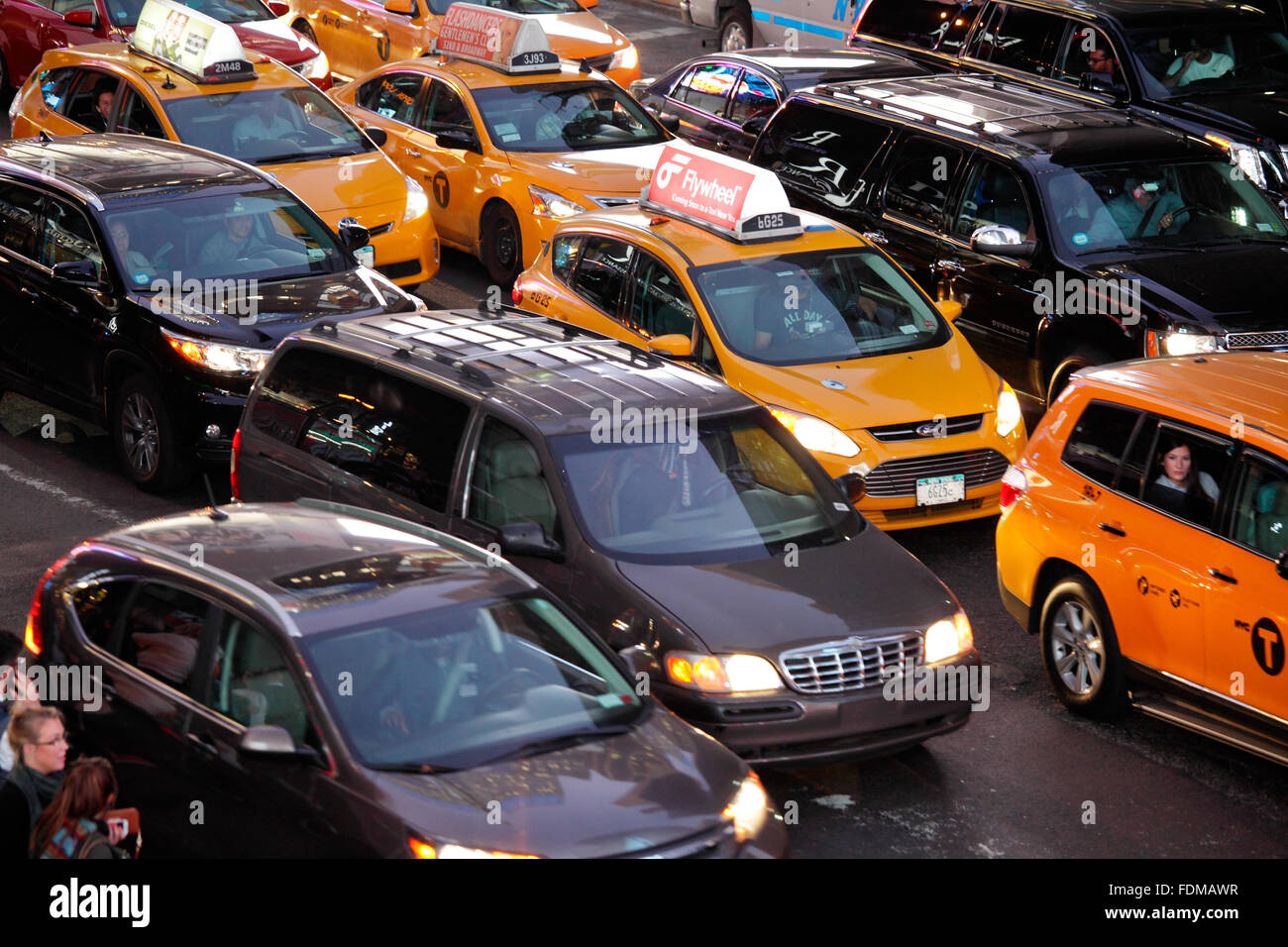 New York, USA, Jam at Times Square in Manhattan Stock Photo Alamy