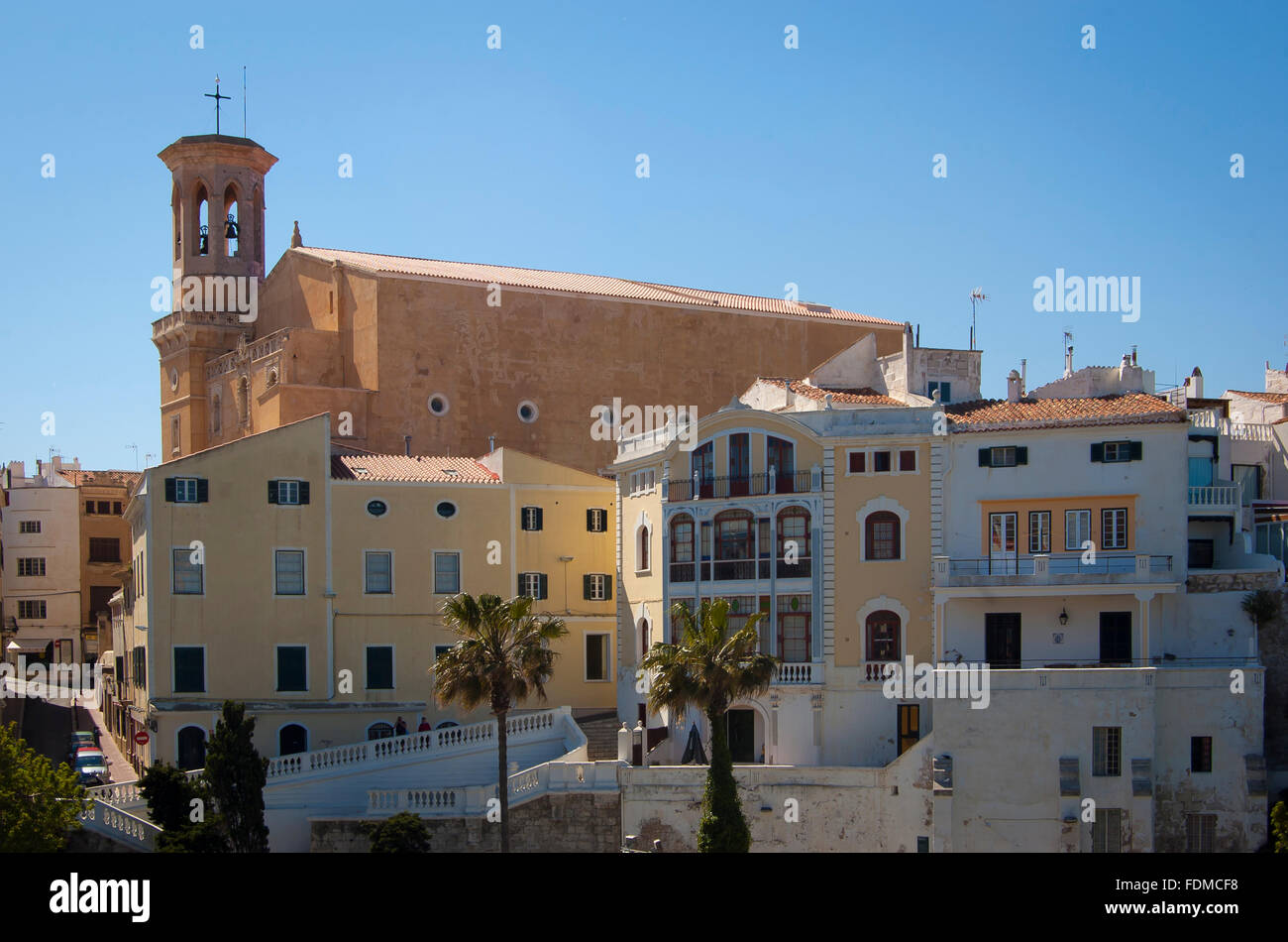 Building in the Old Town, Mahon, Menorca, Spain Stock Photo