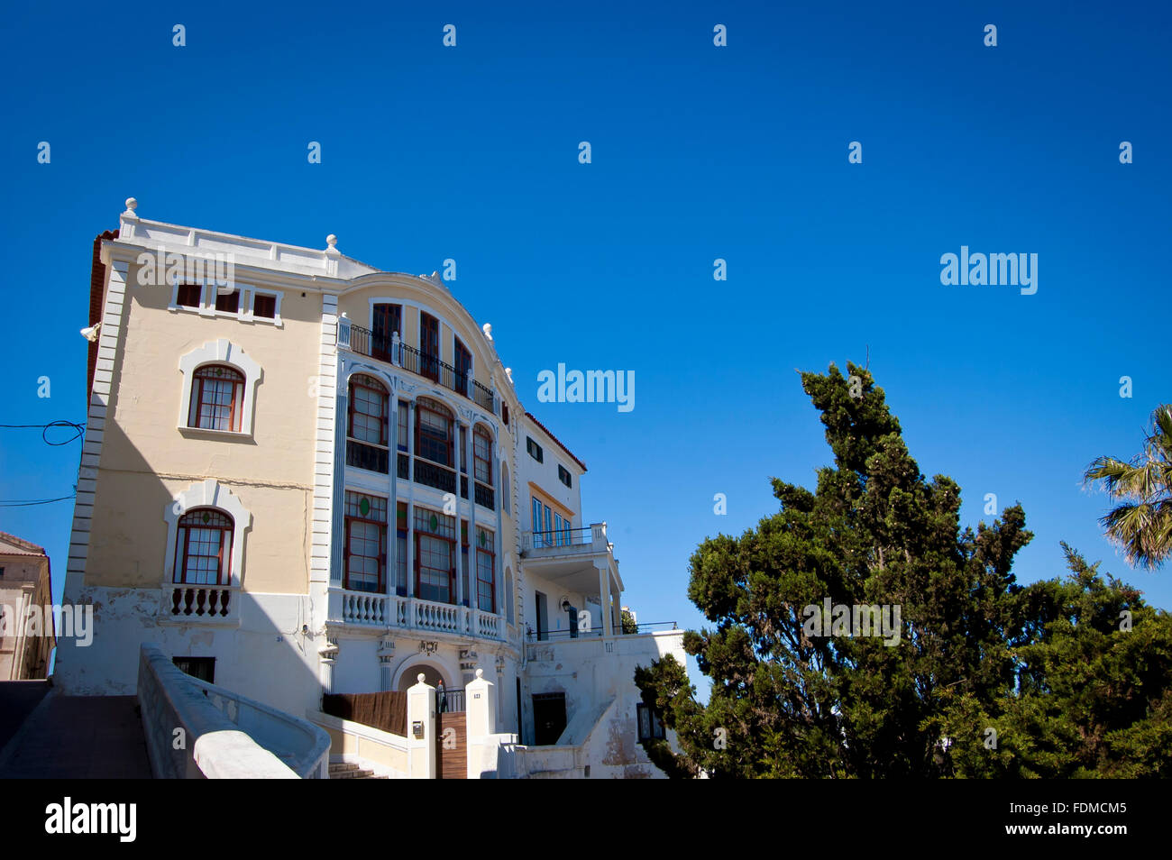 Building in the Old Town, Mahon, Menorca, Spain Stock Photo