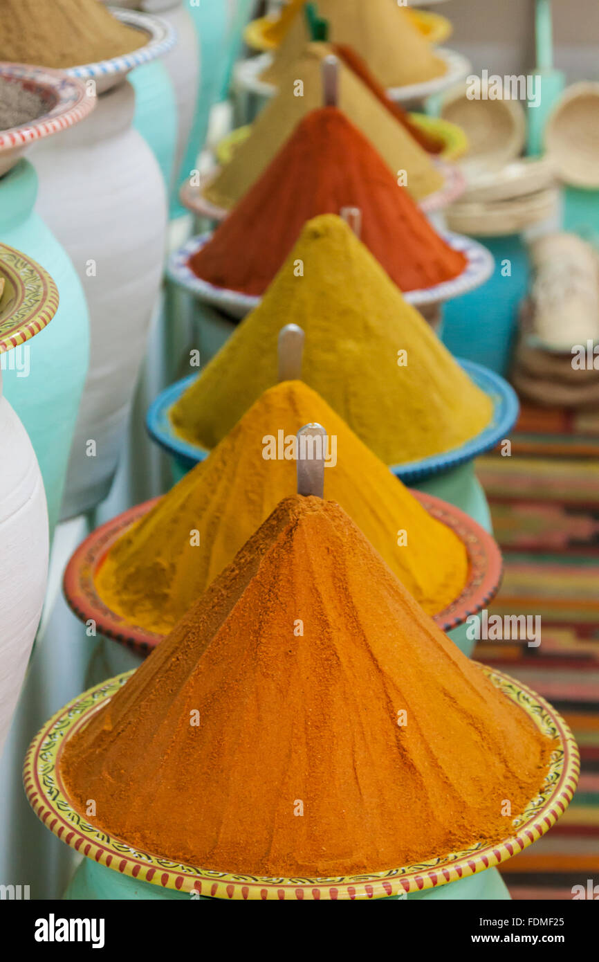 Spices at the market Marrakech, Morocco Stock Photo