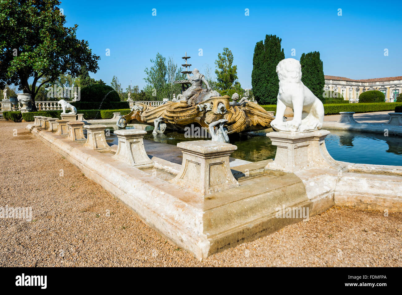Nereid's lake, Royal Summer Palace of Queluz, Lisbon Coast, Portugal Stock Photo