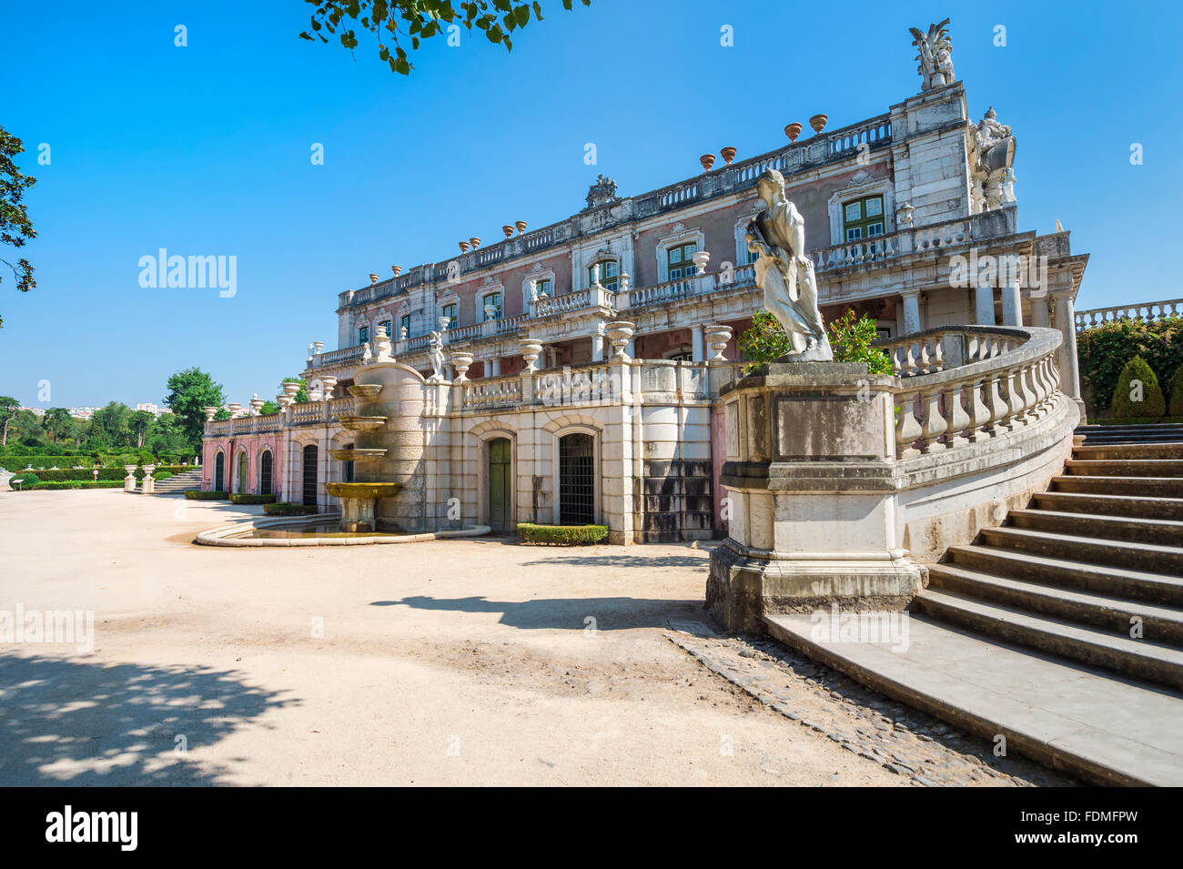 Robilion Pavilion, Royal Summer Palace of Queluz, Lisbon Coast, Portugal Stock Photo