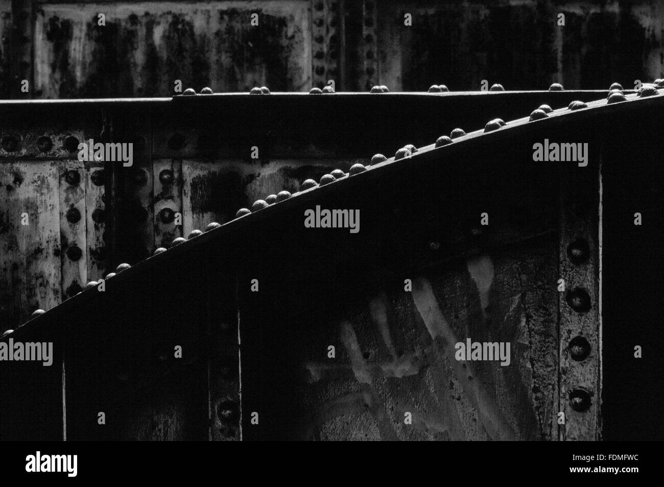 Rivets on steel bridge Stock Photo Alamy