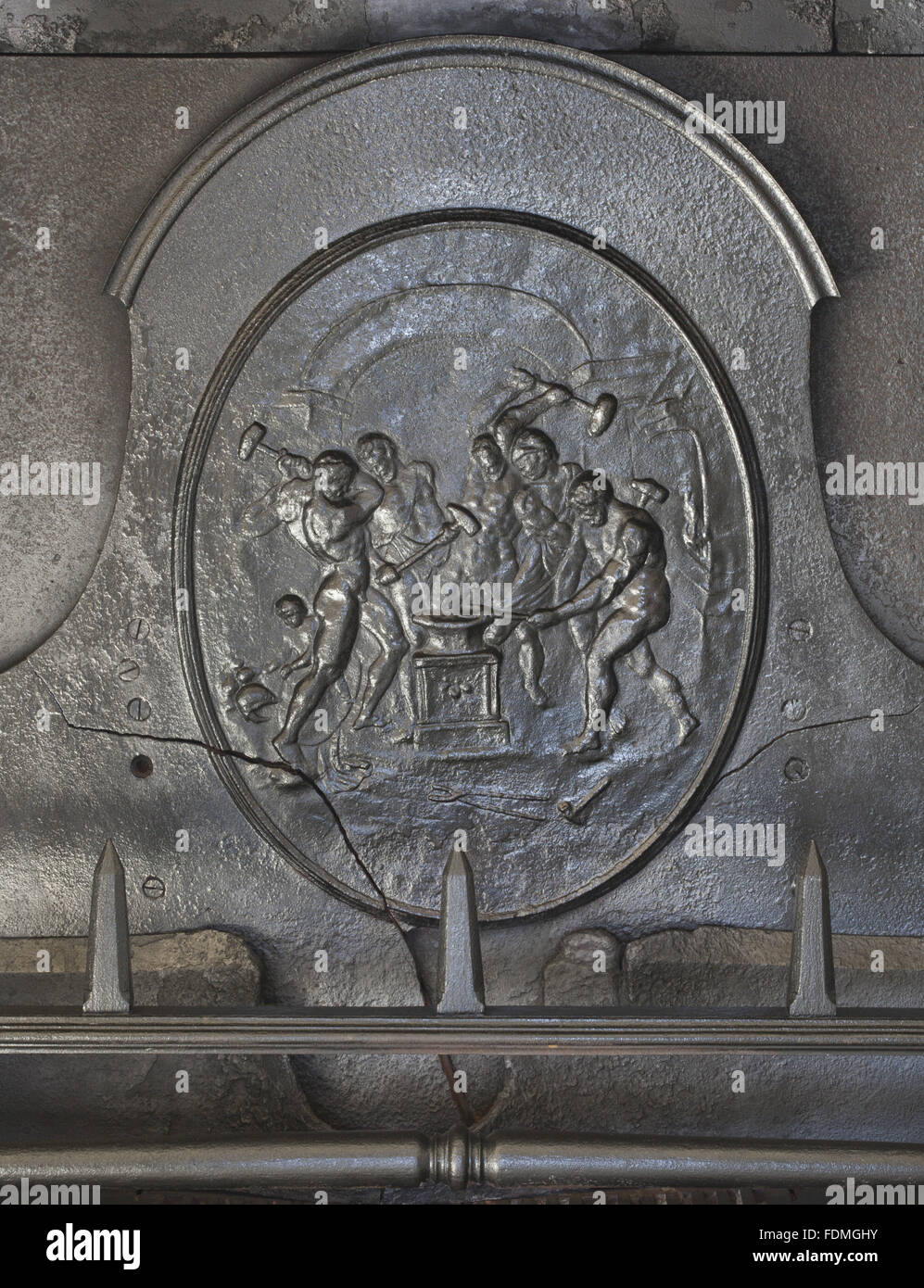 Fireback In The Fireplace In The Inner Hall At Kingston Lacy