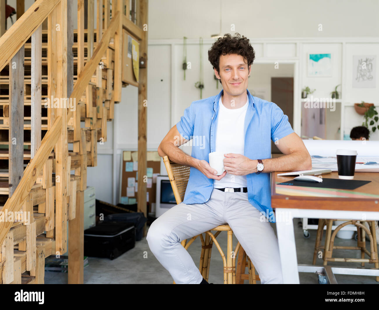 Architectural project workplace engineer drafts hi-res stock ...