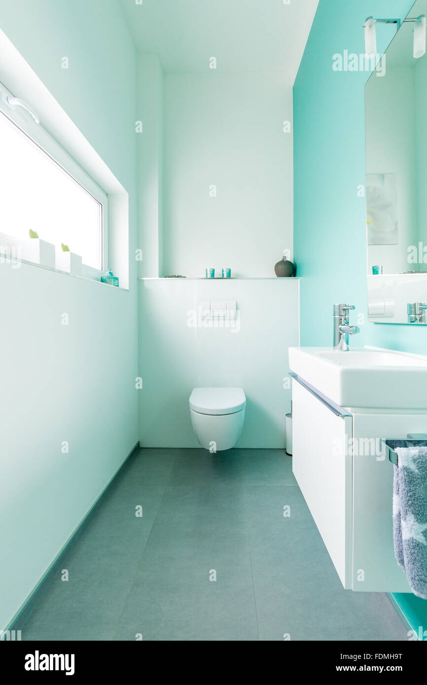 Modern guest toilet in a family home Stock Photo