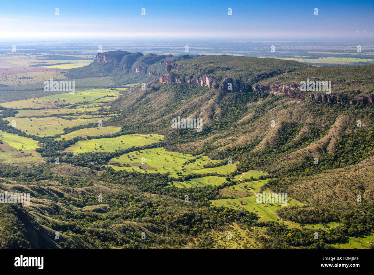 Aerial view of the Serra do Roncador Stock Photo