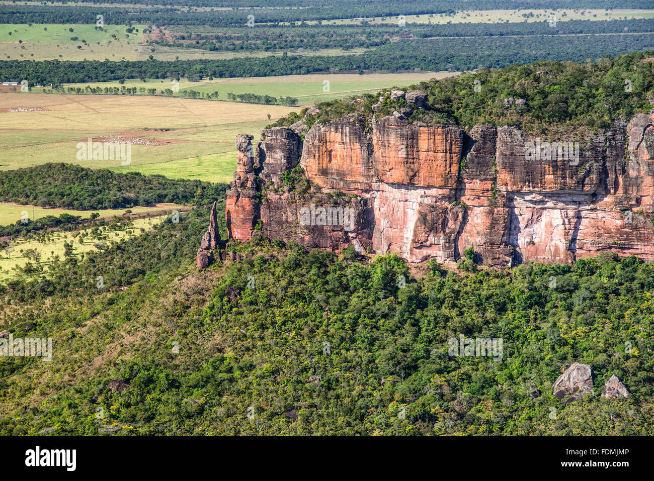 Aerial view of the Serra do Roncador Beak Stock Photo
