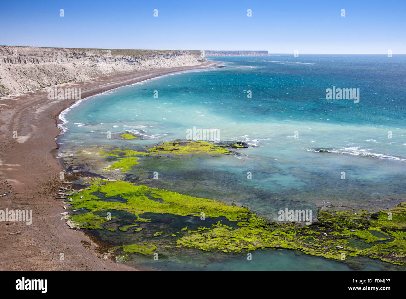 Punta Delgada in Peninsula Valdes - Province of Chubut Stock Photo