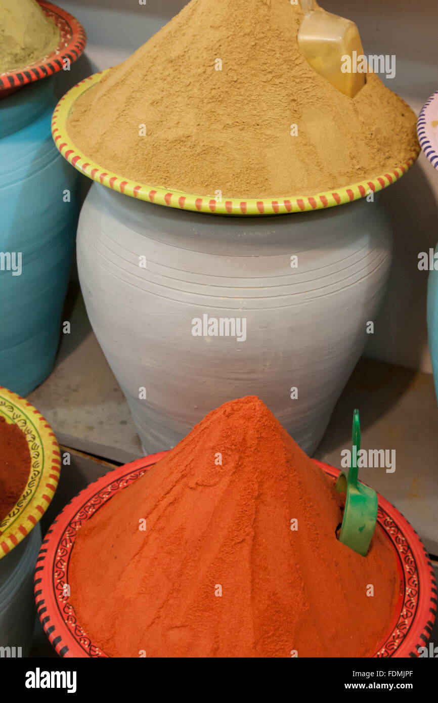 Spices at the market Marrakech, Morocco Stock Photo