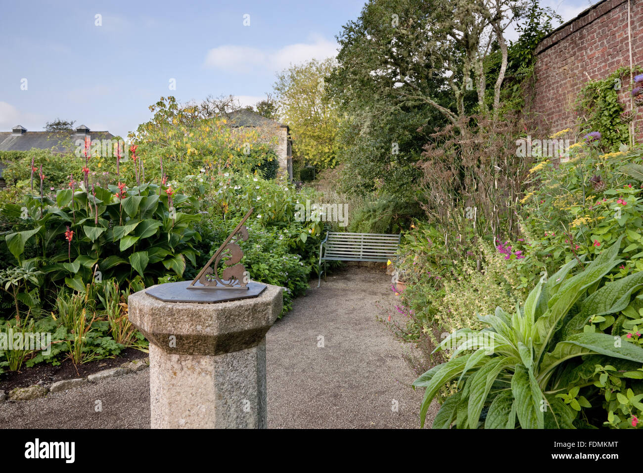 Sensory Garden at Trelissick Garden, Cornwall. Stock Photo