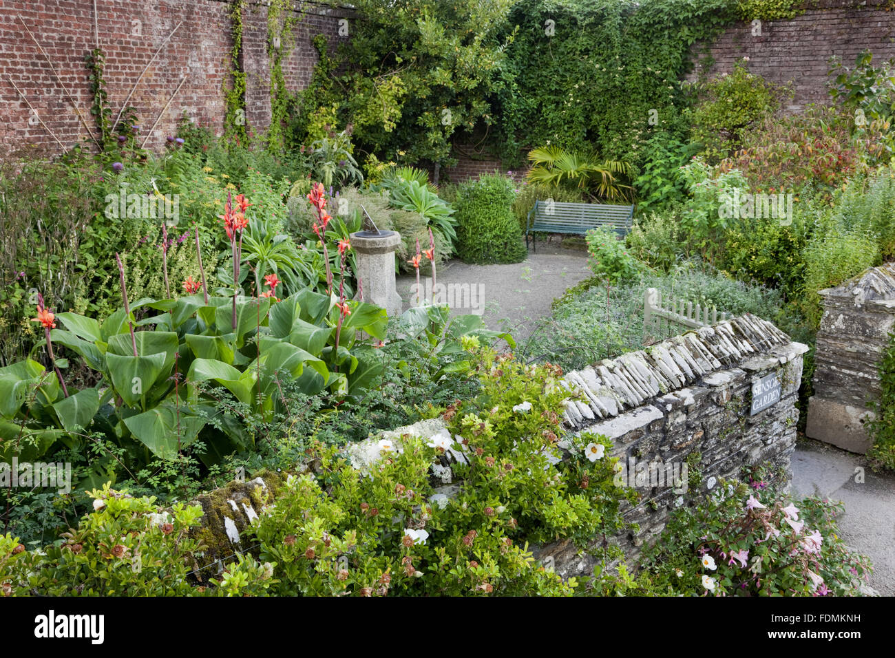 Sensory Garden at Trelissick Garden, Cornwall. Stock Photo