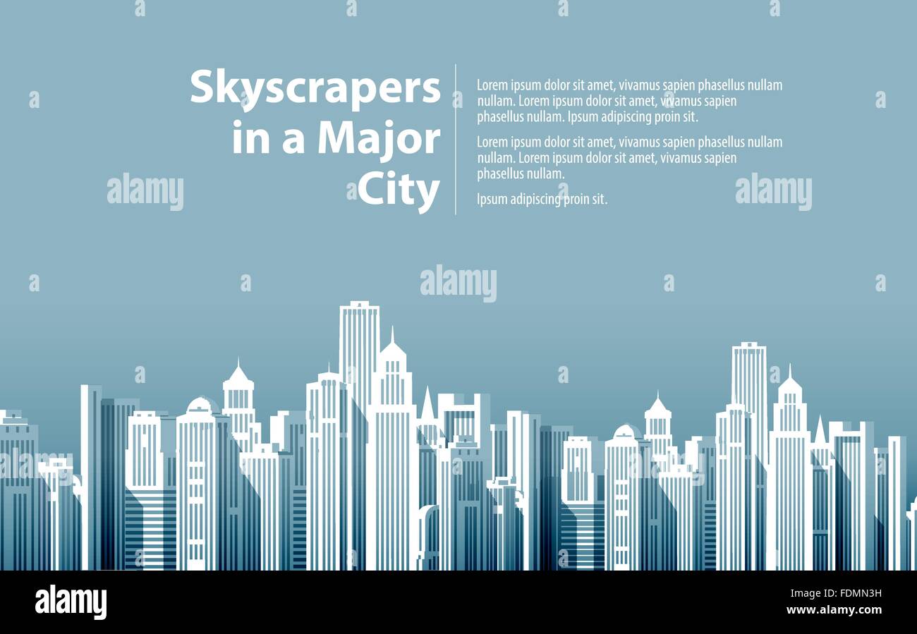 modern big city. vector illustration Stock Vector