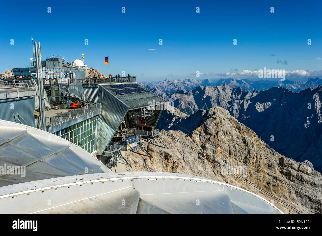 Bayerische Zugspitzbahn Summit Station Zugspitze Garmisch Partenkirchen Wetterstein Alps Upper Bavaria Bavaria Germany Stock Photo Alamy