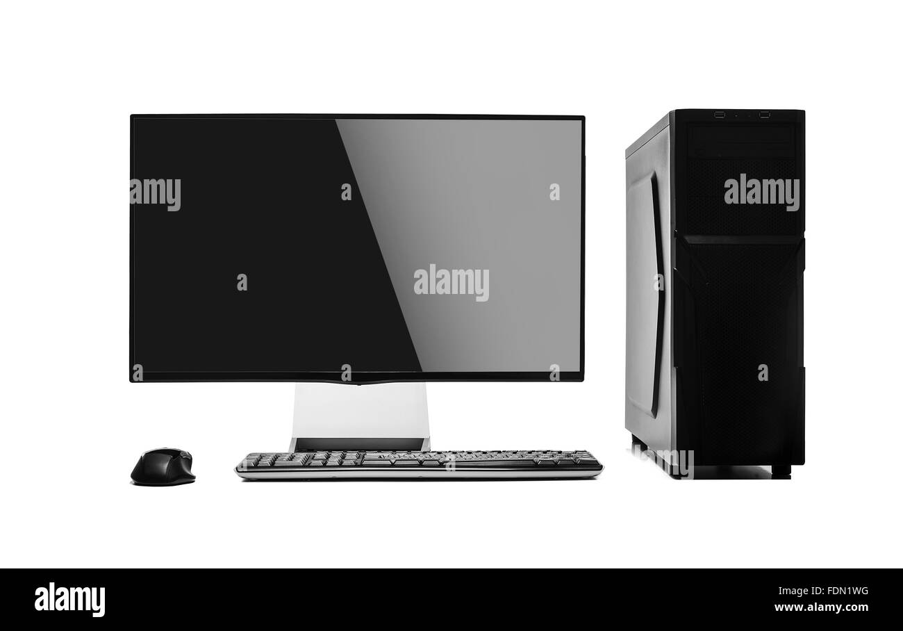 Desktop computer isolated Stock Photo Alamy