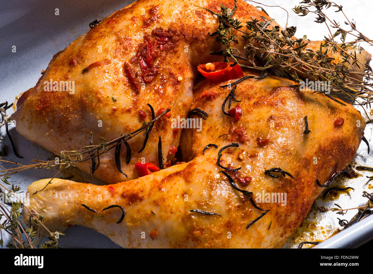 Paprika chicken chili pepper chicken legs chicken legs crispy spiced spices Light dishes healthy lifestyle trend trendy Trendy m Stock Photo