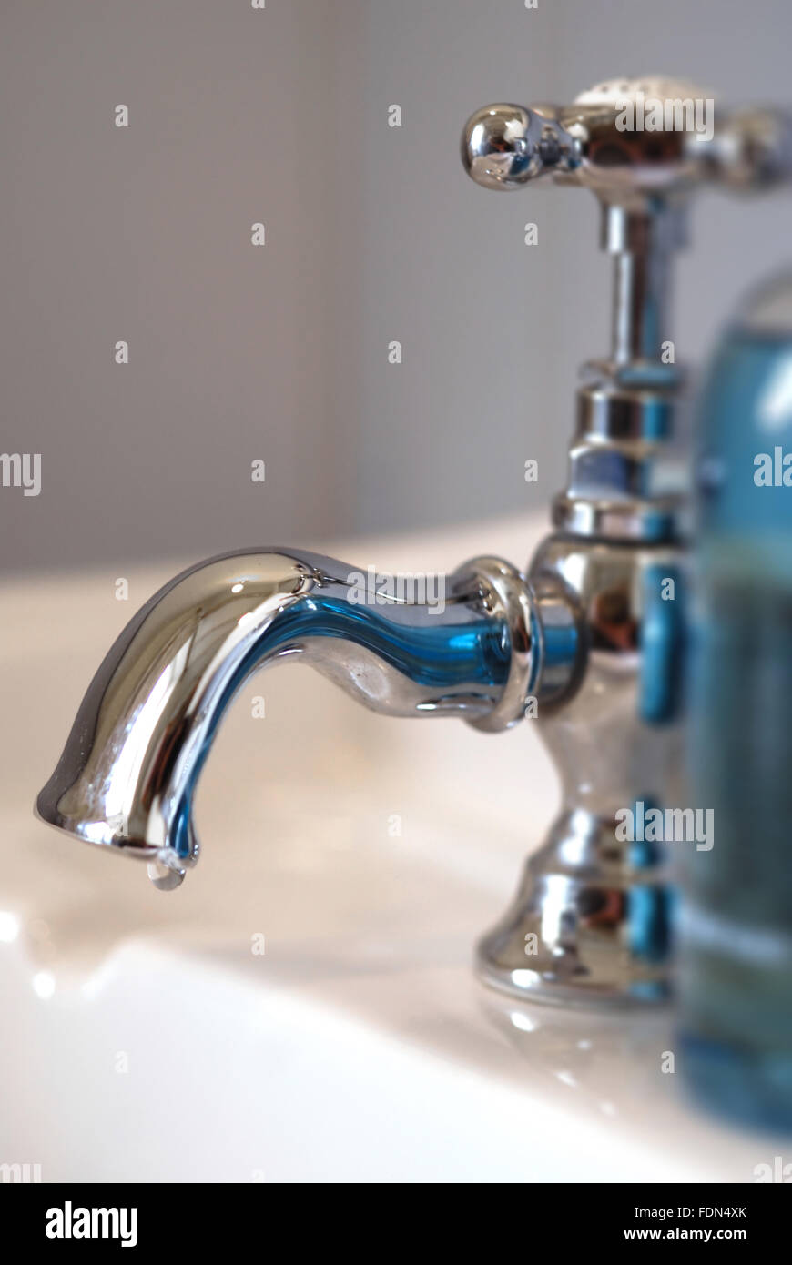 dripping tap / Bathroom Stock Photo