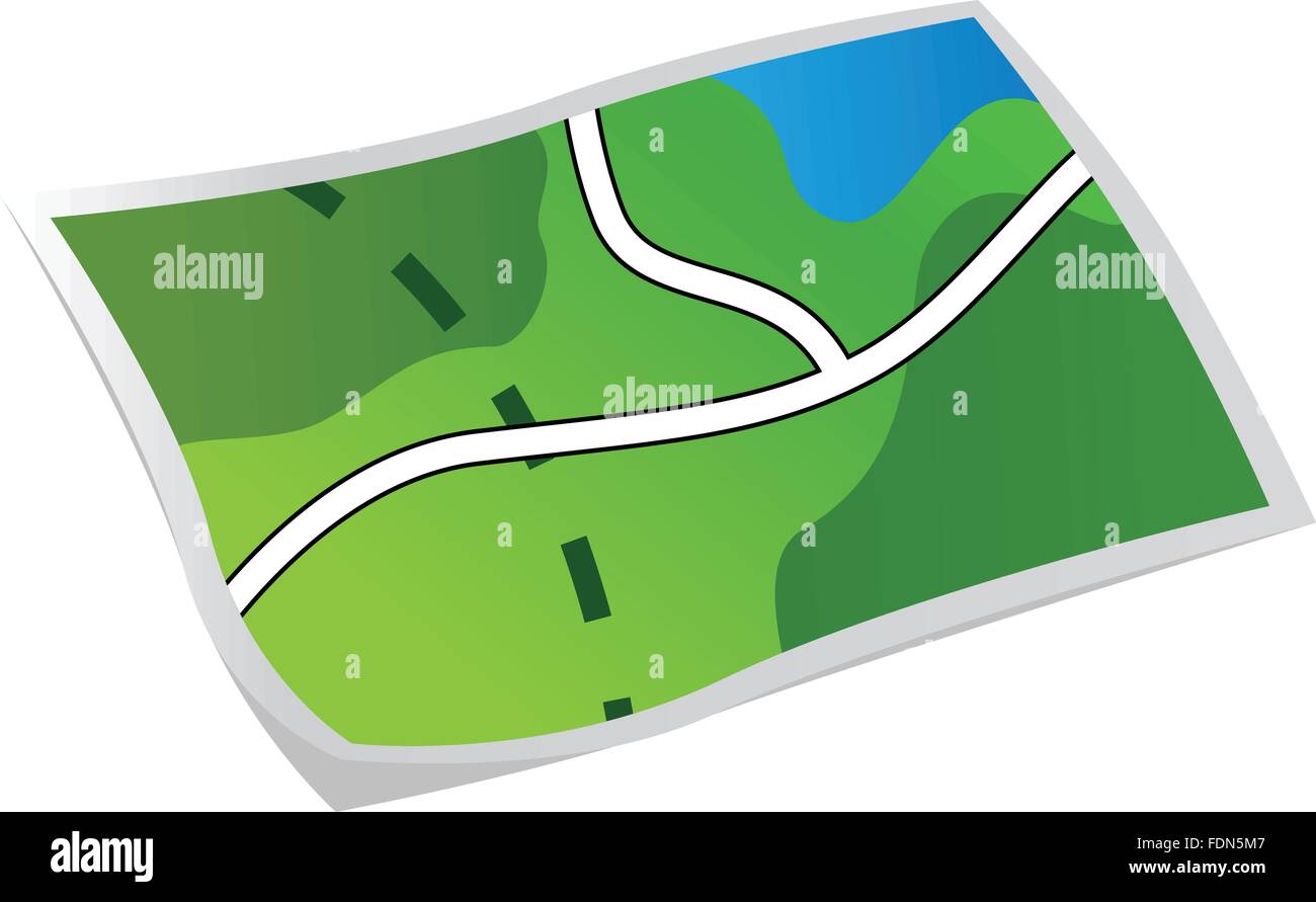 Flat map vector illustration Stock Vector Image & Art - Alamy