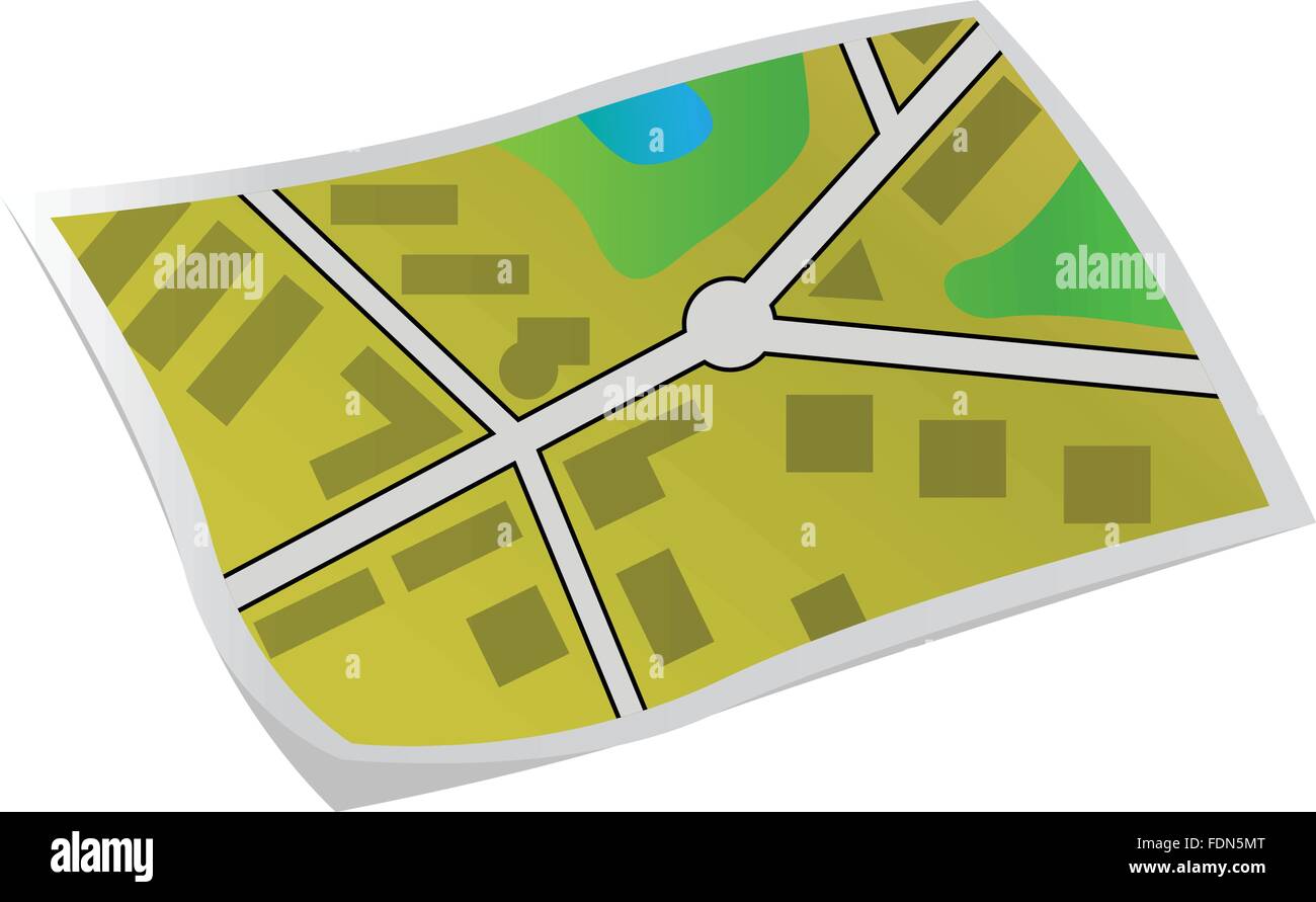 Flat map vector illustration Stock Vector Image & Art - Alamy