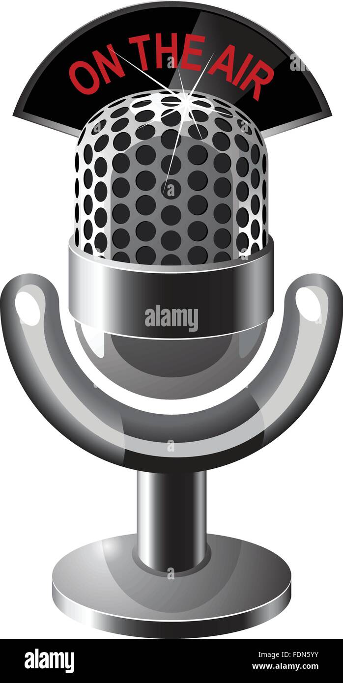 Retro steel microphone Stock Vector Image & Art - Alamy
