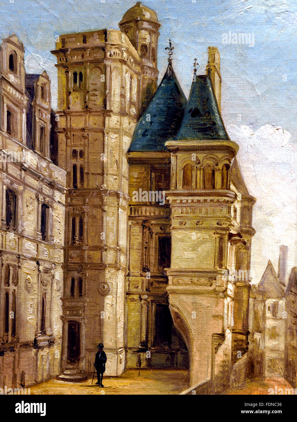 L`Hotel de Pince 1830 Anonymous Painter France French ( The home Pincé  Renaissance building 1525 a