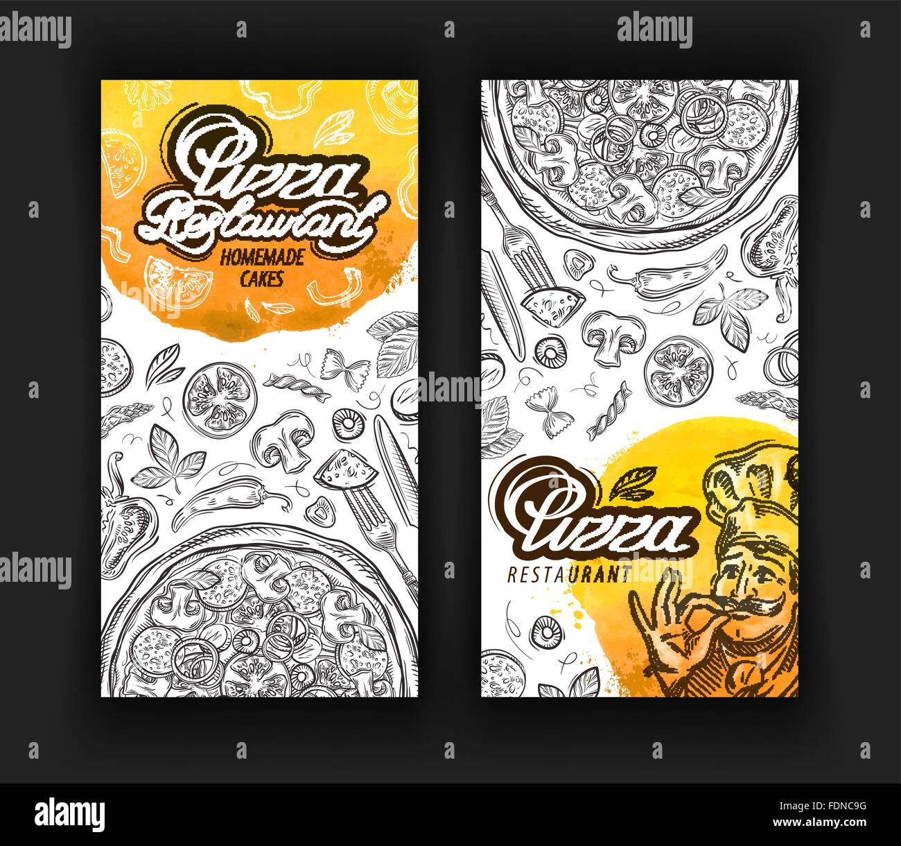 pizza restaurant vector logo design template. eatery, diner or cuisine ...